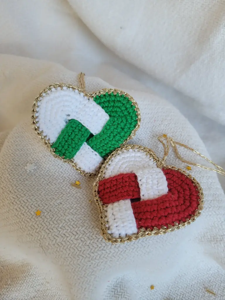 Cœur Bicolore à suspendre 